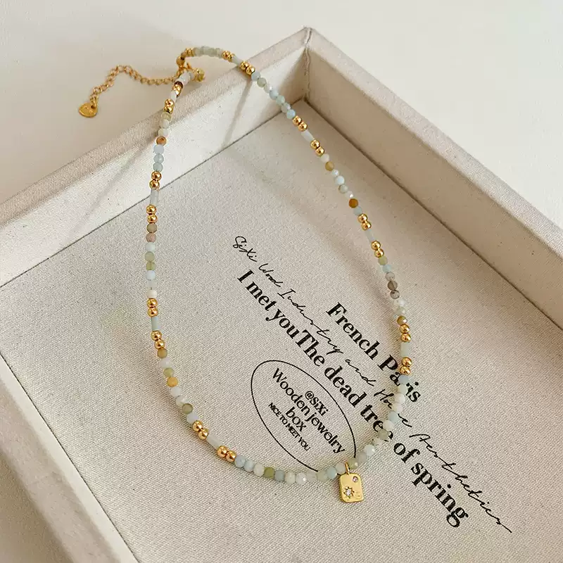 Elegant 2025 New Arrival Crystal Beaded Pendant Necklace for Women – Luxe & Unique Collarbone Chain