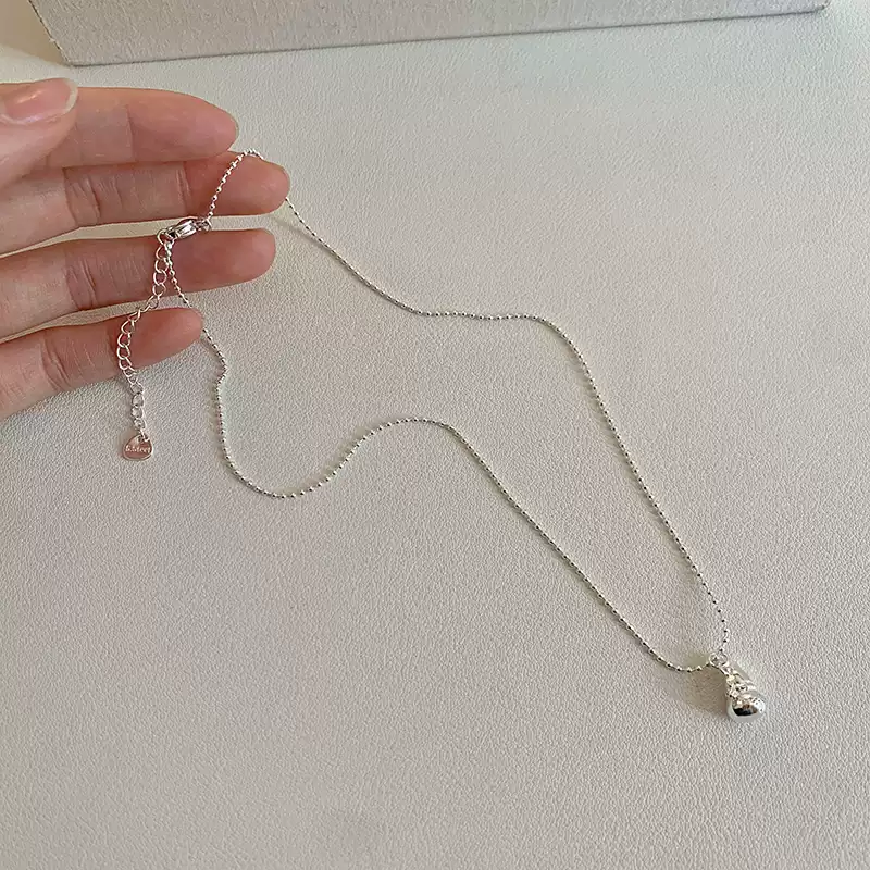 Elegant Silver Gourd Pendant Necklace for Women - 2025 New Arrival, Luxurious and Chic Collarbone Chain