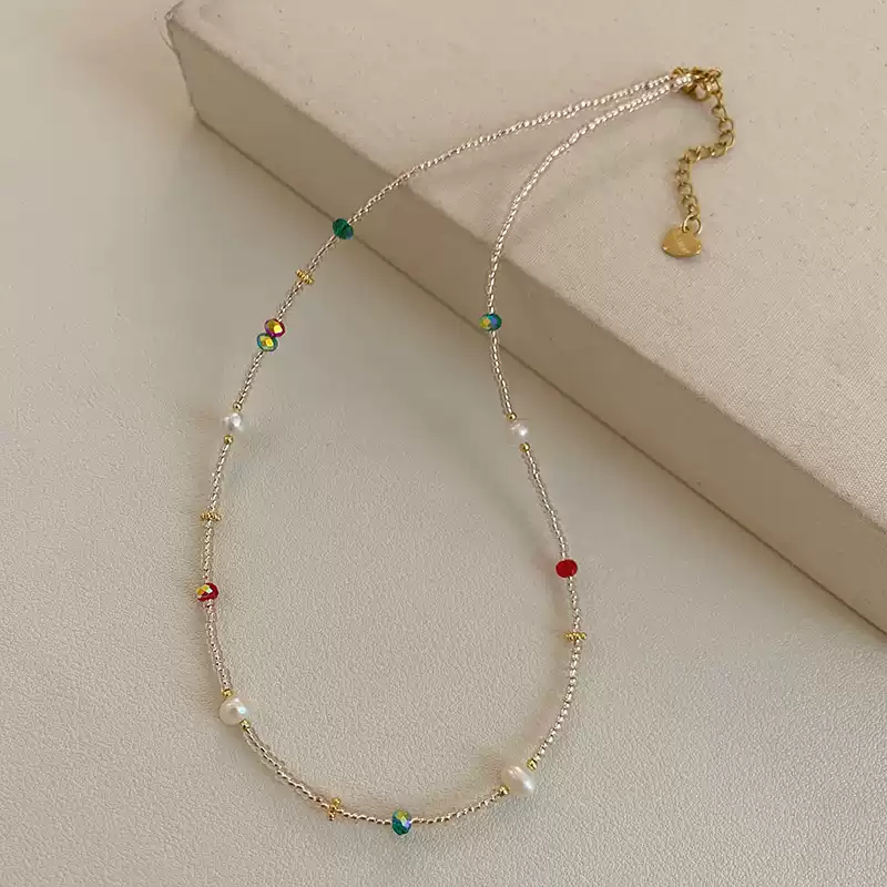 2025 New Arrival! Exquisite Pearl & Crystal Beaded Necklace for Women - Luxurious and Chic Collarbone Chain
