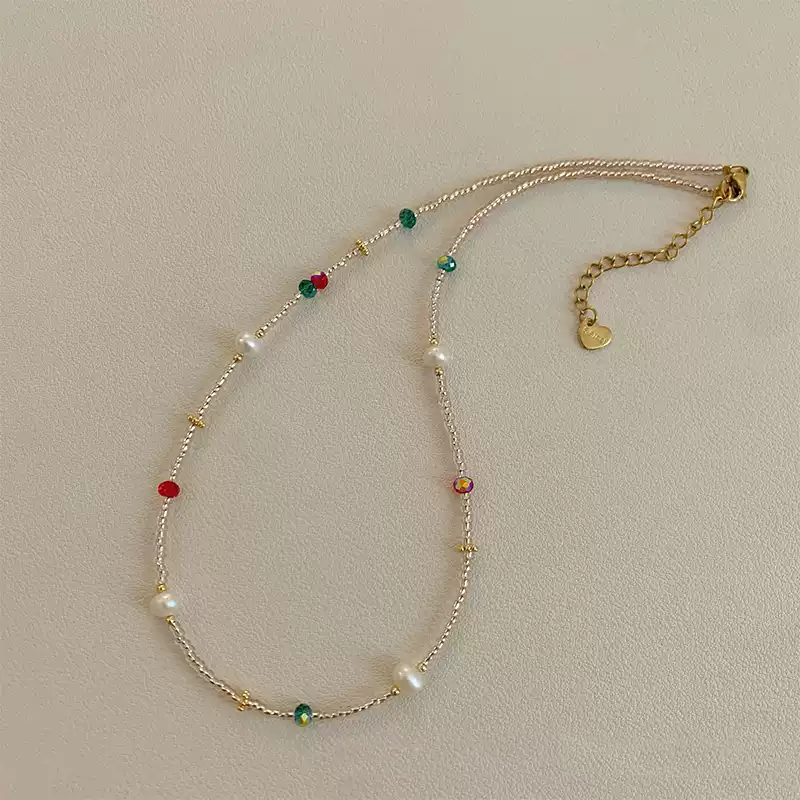 2025 New Arrival! Exquisite Pearl & Crystal Beaded Necklace for Women - Luxurious and Chic Collarbone Chain